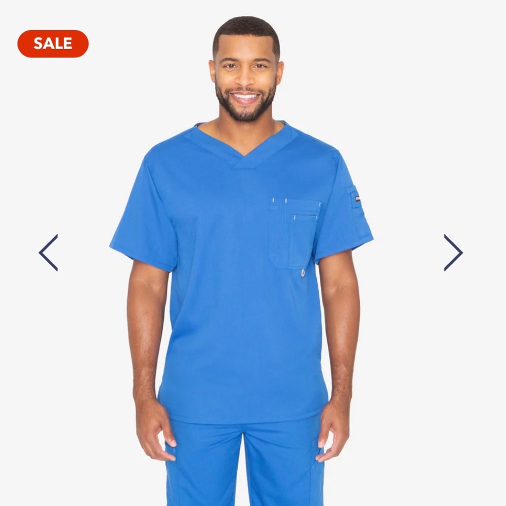 BARCO PRESTON SCRUB SET TOP AND BOTTOM GREY'S ANATOMY CLASSIC NEW ROYAL BLUE